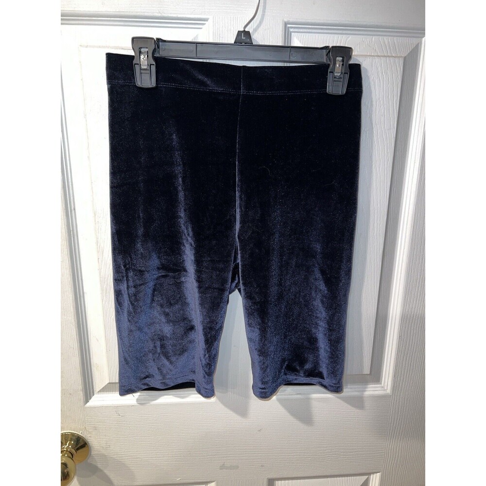 Fabletics Bike Shorts Womens Large Velour High Waisted Workout Athletic Cute New - Picture 9 of 9